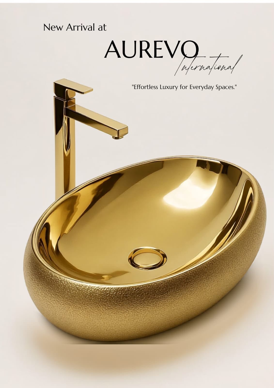 New Arrival Royal Gold Vessel Sink